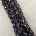 10mm x 12mm Glossy Finish Faceted Deep Plum Chinese Crystal Rectangle Beads - Sold by 12.5" Strands (Approx. 25 Beads) - (CC10120-16)