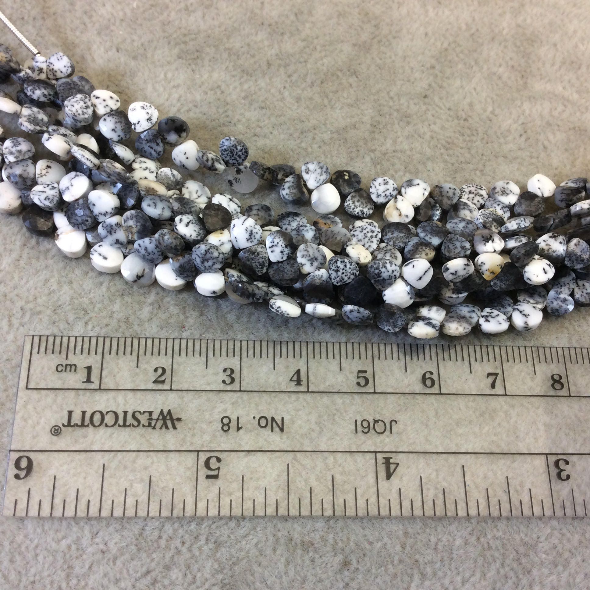 Dendritic Opal Teardrop Beads - 4mm Fat Drop Beads