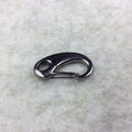 1 1/4" Long Gunmetal Plated Clip Style Lobster Claw Shaped Copper Clasp Components - Measuring 15mm x 30mm  - Sold Individually