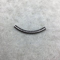 Small Brushed Gunmetal Curved Tube Component - Measuring 2mm x 28mm - Sold in Packs of 10 (460-GM)