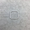 20mm Silver Finish Open Twisted Wire Square Shaped Plated Copper Components - Sold in Pre-Counted Bulk Packs of 10 Pieces - (462-SV)