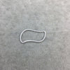 13mm x 28mm Silver Finish Open Twisted Wire Tilde/Squiggle Shaped Plated Copper Components - Sold in Pre-Counted Bulk Packs of 10- (470-SV)