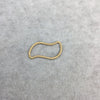 13mm x 28mm Gold Finish Open Twisted Wire Tilde/Squiggle Shaped Plated Copper Components - Sold in Pre-Counted Bulk Packs of 10- (470-Gd)