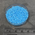 Size 11/0 Glossy Opaque Light Blue AB Genuine Miyuki Delica Glass Seed Beads - Sold by 7.2 Gram Tubes (Approx. 1300 Beads per 2" Tube)