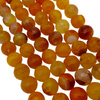 12mm Faceted Mixed Yellow/Orange Agate Round/Ball Shaped Beads - 14.75" Strand (Approximately 32 Beads) - Natural Semi-Precious Gemstone