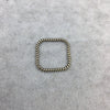 20mm Oxidized Gold Finish Open Twisted Wire Square Shaped Plated Copper Components - Sold in Pre-Counted Bulk Packs of 10 Pieces - (462-OG)