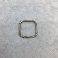 20mm Oxidized Gold Finish Open Twisted Wire Square Shaped Plated Copper Components - Sold in Pre-Counted Bulk Packs of 10 Pieces - (462-OG)