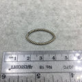 15mm x 25mm Oxidized Gold Finish Open Twisted Wire Marquise Shaped Plated Copper Components - Sold in Pre-Counted Bulk Packs of 10- (467-OG)