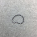 19mm x 25mm Oxidized Silver Finish Open Twisted Wire Bean Shaped Plated Copper Components - Sold in Packs of 10- (468-OS)