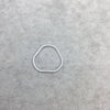 22mm x 23mm Silver Finish Open Twisted Wire Abstract Trefoil Shaped Plated Copper Components - Sold in Packs of 10- (471-SV)