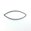 29mm x 68mm Gunmetal Brushed Finish Open Hammered Marquise Shaped Plated Copper Components - Sold in Bulk Packs of 10 Pieces - (488-GD)