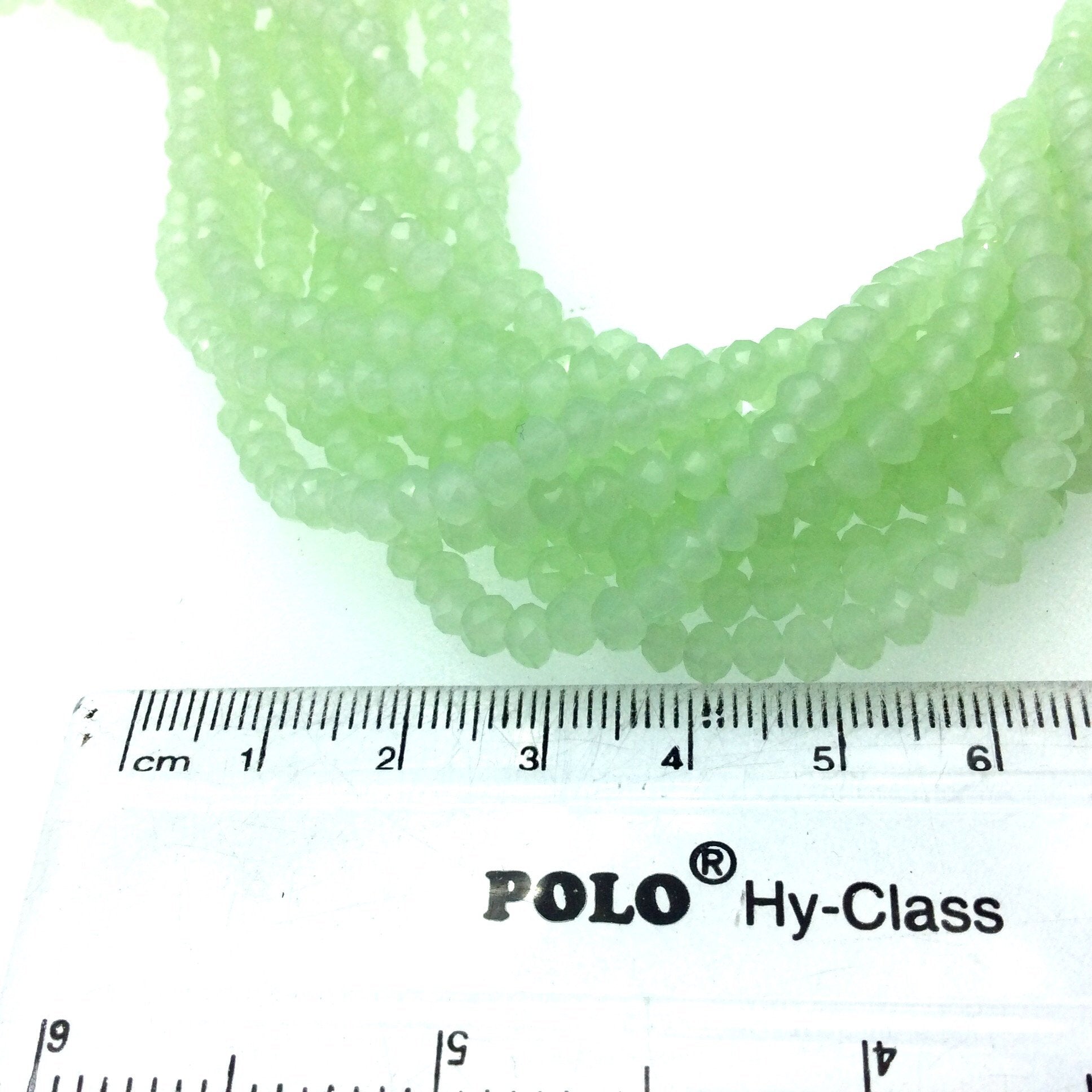 3mm x 4mm Faceted Opaque Pale Mint Green Chinese Crystal Rondelle Shaped Beads - Sold by 17.5" Strands (Approx. 139 Beads) - (CC23-042)