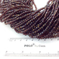 3mm x 4mm Faceted AB Burgundy Chinese Crystal Rondelle Shaped Beads - Sold by 17.5" Strands (Approx. 140 Beads)