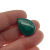 OOAK Genuine Malachite Pear/Teardrop Shaped Flat Backed Cabochon - Measuring 17mm x 24mm, 5.2mm Dome Height - Natural High Quality Cab