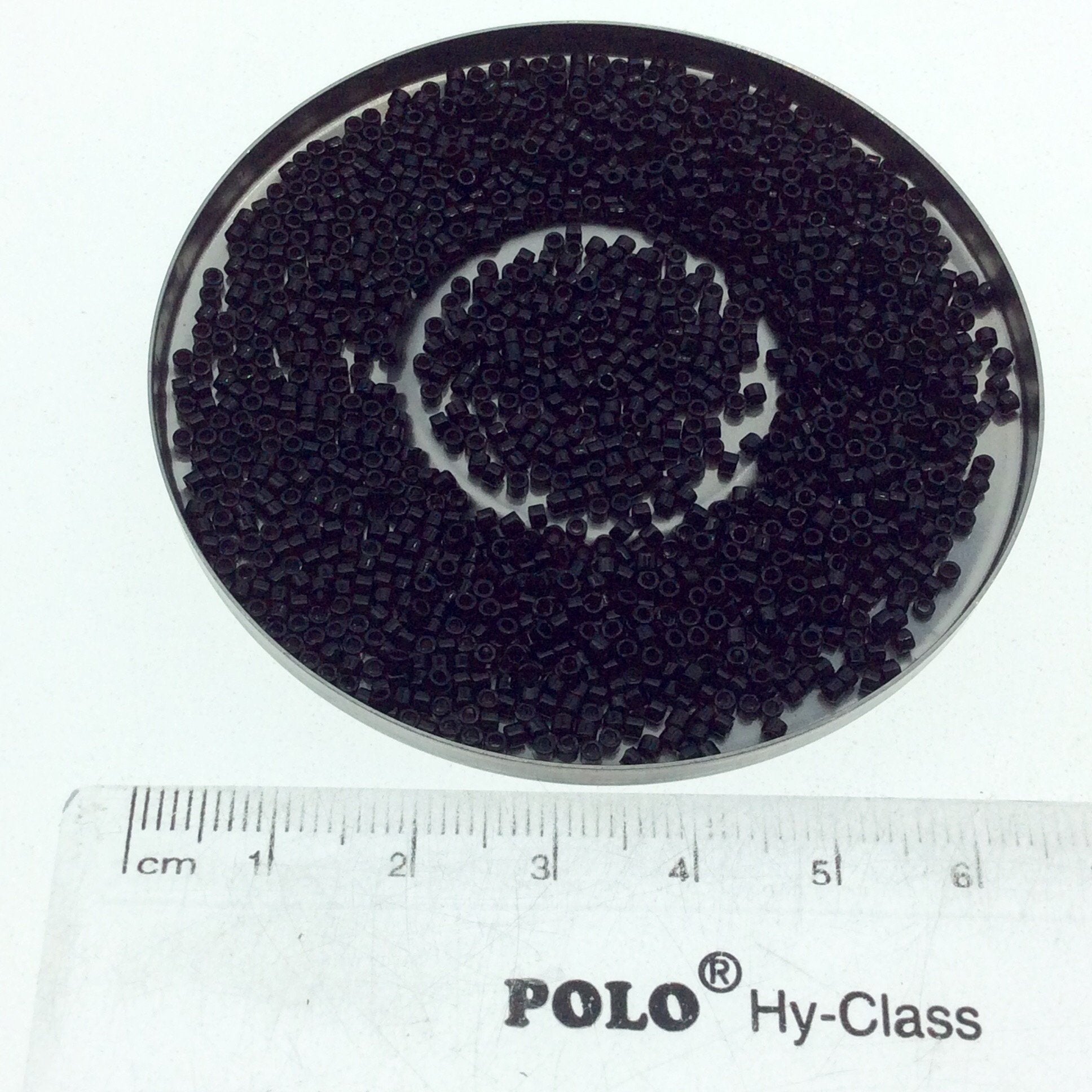 Size 11/0 Glossy Black Genuine Miyuki Delica Glass Seed Beads - Sold by 7.2 Gram Tubes (Approx. 1300 Beads per 2" Tube)