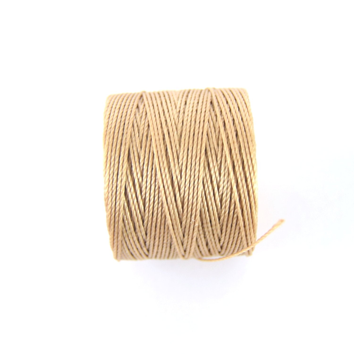 FULL SPOOL - Beadsmith S-Lon 210 Tan Nylon Macrame/Jewelry Cord - Measuring 0.5mm Thick - 77 Yards (231 Feet) - (SL210-Tan)