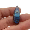 AAA Teardrop Shaped Iridescent Green/Blue Labradorite Flat Back Cabochon - Measuring 13mm x 36mm, 7.3mm Dome Height - Natural Gemstone Cab