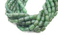 14mm Smooth Natural Green Aventurine Tube Shaped Beads - (Approx. 15.5" ~28 Beads)