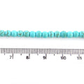 4mm Smooth Dyed Turquoise Blue Howlite Round/Rondelle Shaped Beads - Sold by 15.25" Strands (Approx. 100 Beads) - Quality Gemstone