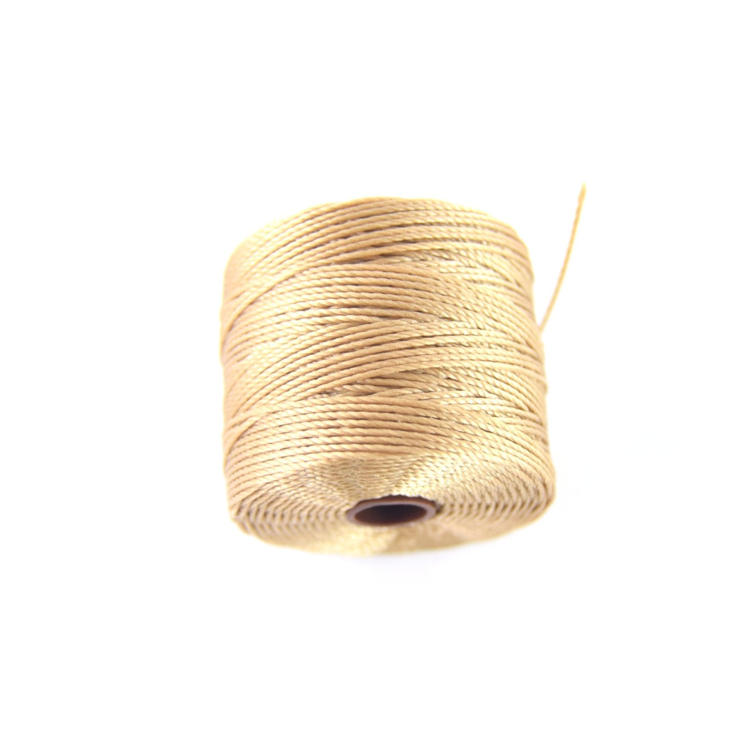 FULL SPOOL - Beadsmith S-Lon 210 Tan Nylon Macrame/Jewelry Cord - Measuring 0.5mm Thick - 77 Yards (231 Feet) - (SL210-Tan)