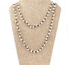 72" - 6mm x 8mm Ivory Rondelle Chinese Crystal Hand Woven Necklace - Holiday Special!Ivory