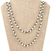 72" - 6mm x 8mm Opaque White/Ivory Rondelle Chinese Crystal Hand Woven Necklace - Holiday Special!