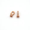 6mm x 13mm Smooth Rose Gold Plated Cubic Zirconia Claw Shaped Copper Clasp Components