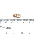 6mm x 13mm Smooth Rose Gold Plated Cubic Zirconia Claw Shaped Copper Clasp Components