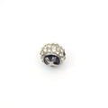 Clearance!! Silver 11mm Double-sided Letter "X"  Rhinestone Banded  Round/Ball Shaped Bead