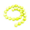 Fluorescent Yellow Chinese Crystal Beads | Hexagon, Rectangle, Oval, Square, Coin, Teardrop, Shaped Glass Beads