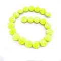 Fluorescent Yellow Chinese Crystal Beads | Hexagon, Rectangle, Oval, Square, Coin, Teardrop, Shaped Glass Beads