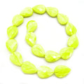 Fluorescent Yellow Chinese Crystal Beads | Hexagon, Rectangle, Oval, Square, Coin, Teardrop, Shaped Glass Beads