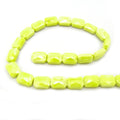 Fluorescent Yellow Chinese Crystal Beads | Hexagon, Rectangle, Oval, Square, Coin, Teardrop, Shaped Glass Beads