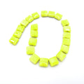 Fluorescent Yellow Chinese Crystal Beads | Hexagon, Rectangle, Oval, Square, Coin, Teardrop, Shaped Glass Beads