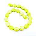 Fluorescent Yellow Chinese Crystal Beads | Hexagon, Rectangle, Oval, Square, Coin, Teardrop, Shaped Glass Beads