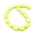 Fluorescent Yellow Chinese Crystal Beads | Hexagon, Rectangle, Oval, Square, Coin, Teardrop, Shaped Glass Beads