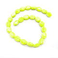 Fluorescent Yellow Chinese Crystal Beads | Hexagon, Rectangle, Oval, Square, Coin, Teardrop, Shaped Glass Beads