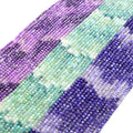 Mystic Shaded Quartz Beads | AB Coated Dyed Quartz Micro Faceted Rondelle Beads - Green Purple Blue Available - Indian Cut Gemstone