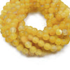 10mm Semi-Gloss Butterscotch Yellow Jade Round/Ball Shaped Beads - 15" Strand (Approx. 38 Beads) - Natural Semi-Precious Gemstone