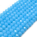 Chinese Crystal Beads | 10mm Faceted Rondelle Shaped Crystal Beads | Blue, Green, White Available