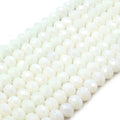 Chinese Crystal Beads | 10mm Faceted Rondelle Shaped Crystal Beads | Blue, Green, White Available