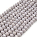 Chinese Crystal Beads | 8mm Faceted Opaque Rondelle Shaped Crystal Beads | Red Orange Gray Peach Pink Purple