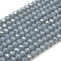 Chinese Crystal Beads | 8mm Faceted AB Coated Rondelle Shaped Crystal Beads | Gray, Blue, Green, Yellow