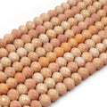 Chinese Crystal Beads | 8mm Faceted Matte Rondelle Shaped Crystal Beads | Blue Gray Orange Silver