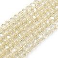 Chinese Crystal Beads | 10mm Faceted Transparent Rondelle Shaped Crystal Beads | Neutral Colors Available