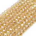 Chinese Crystal Beads | 10mm Faceted Transparent Rondelle Shaped Crystal Beads | Neutral Colors Available