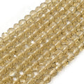 Chinese Crystal Beads | 10mm Faceted Transparent Rondelle Shaped Crystal Beads | Neutral Colors Available