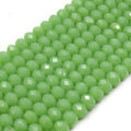 Chinese Crystal Beads | 10mm Faceted Rondelle Shaped Crystal Beads | Blue, Green, White Available