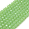 Chinese Crystal Beads | 10mm Faceted Rondelle Shaped Crystal Beads | Blue, Green, White Available