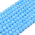 Chinese Crystal Beads | 10mm Faceted Rondelle Shaped Crystal Beads | Blue, Green, White Available